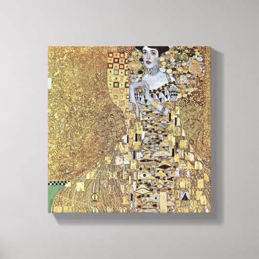 Gustav Klimt - Portret van Adele Bloch-Bauer Canvas Afdruk (Voorkant)