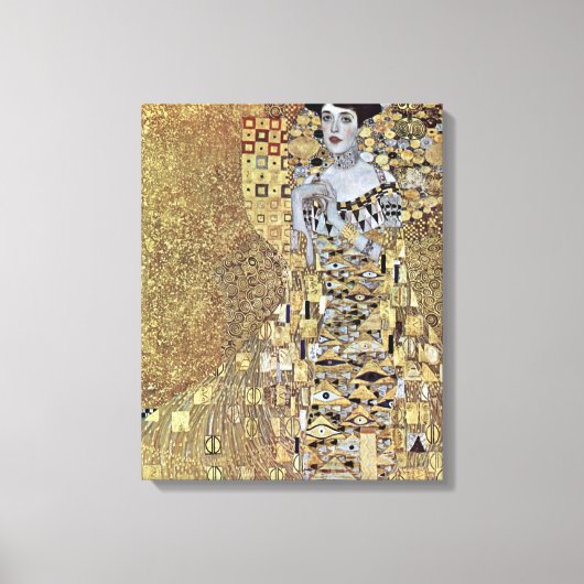 Gustav Klimt - Portret van Adele Bloch-Bauer Canvas Afdruk (Voorkant)