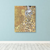 Gustav Klimt - Portret van Adele Bloch-Bauer Canvas Afdruk (Insitu (Houten vloer))