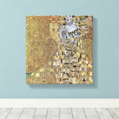 Gustav Klimt - Portret van Adele Bloch-Bauer Canvas Afdruk (Insitu (Houten vloer))