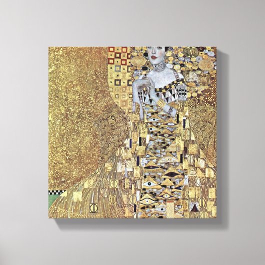 Gustav Klimt - Portret van Adele Bloch-Bauer Canvas Afdruk (Voorkant)