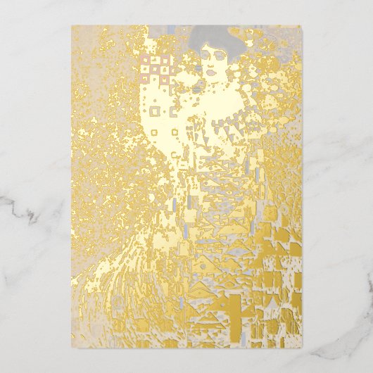Gustav Klimt - Portret van Adele Bloch-Bauer I Folie Feestdagenkaart (Voorkant)