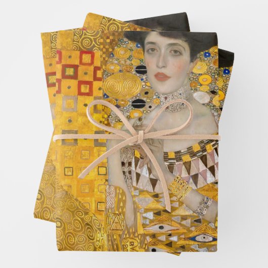 Gustav Klimt - Portret van Adele Bloch-Bauer I Inpakpapier Vel (In situ)