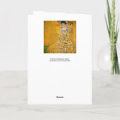 Gustav Klimt - Portret van Adele Bloch-Bauer I Kaart (Achterkant)