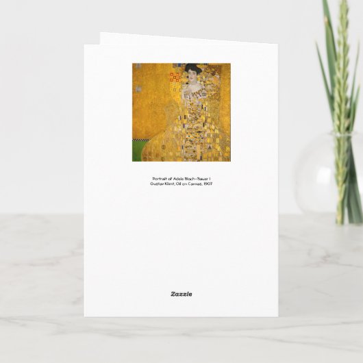 Gustav Klimt - Portret van Adele Bloch-Bauer I Kaart (Achterkant)