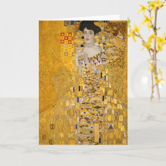 Gustav Klimt - Portret van Adele Bloch-Bauer I Kaart (Gele Bloem)