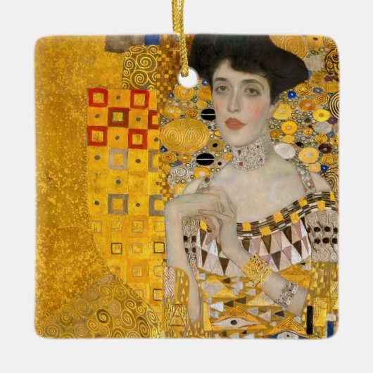 Gustav Klimt - Portret van Adele Bloch-Bauer I Keramisch Ornament (Voorkant)