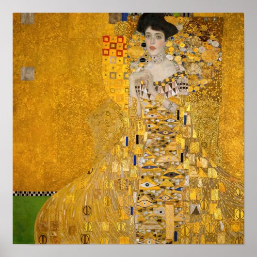 Gustav Klimt - Portret van Adele Bloch-Bauer I Poster (Voorkant)
