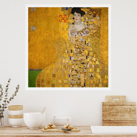 Gustav Klimt - Portret van Adele Bloch-Bauer I Poster (Keuken)