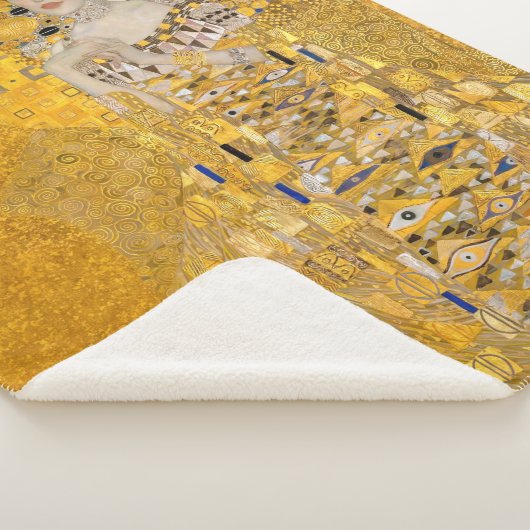 Gustav Klimt - Portret van Adele Bloch-Bauer I Sherpa Deken (3/4)