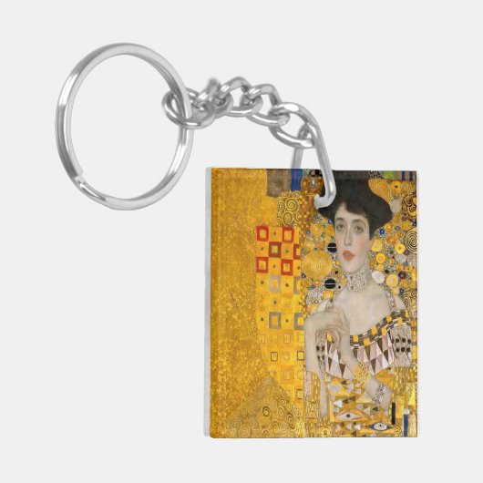 Gustav Klimt - Portret van Adele Bloch-Bauer I Sleutelhanger (Voorkant Links)