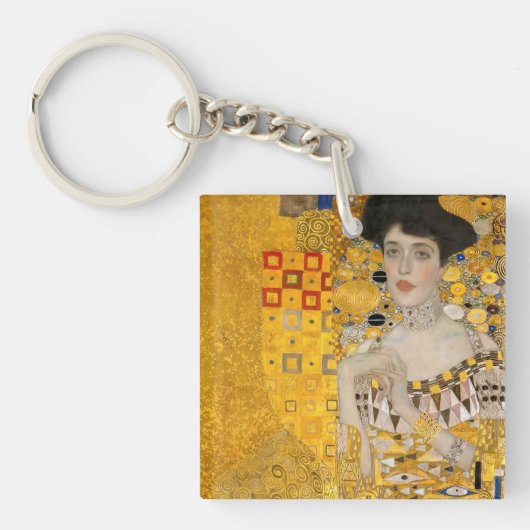 Gustav Klimt - Portret van Adele Bloch-Bauer I Sleutelhanger (Voorkant)
