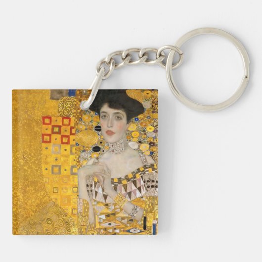 Gustav Klimt - Portret van Adele Bloch-Bauer I Sleutelhanger (Achterkant)