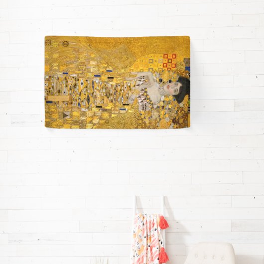 Gustav Klimt - Portret van Adele Bloch-Bauer I Spandoek (Insitu)
