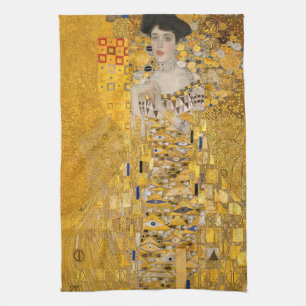 Gustav Klimt - Portret van Adele Bloch-Bauer I Theedoek