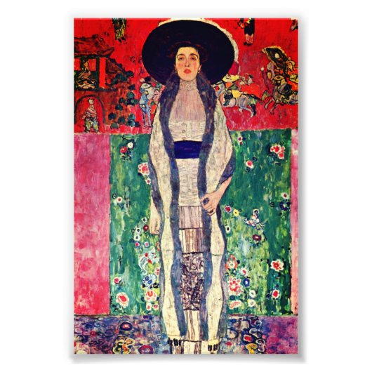 Gustav Klimt Portret van Adele Bloch-Bauer II Foto Afdruk (Voorkant)