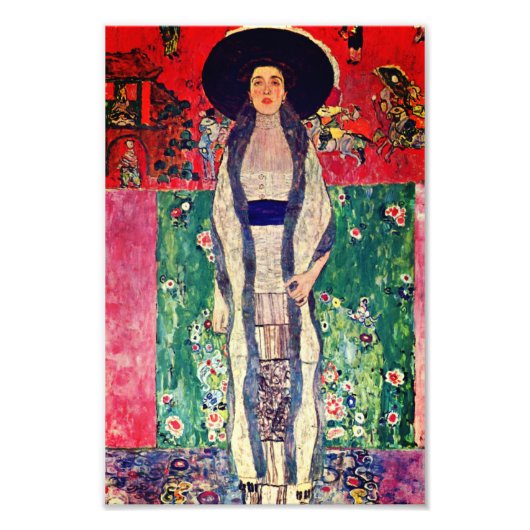 Gustav Klimt Portret van Adele Bloch-Bauer II Foto Afdruk (Voorkant)