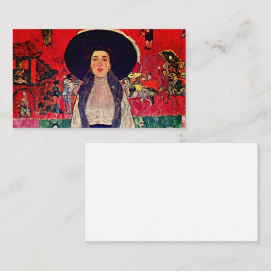 Gustav Klimt Portret van Adele Bloch-Bauer II Informatiekaartje (Voorkant / Achterkant)