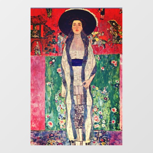 Gustav Klimt Portret van Adele Bloch-Bauer II Raamsticker (Vel)