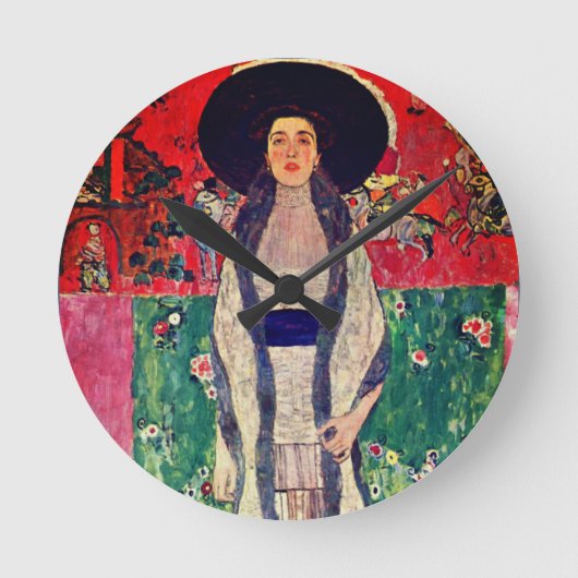 Gustav Klimt Portret van Adele Bloch-Bauer II Ronde Klok (Voorkant)