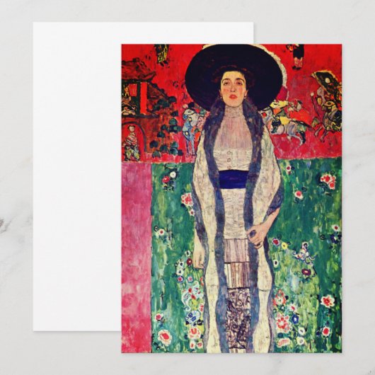 Gustav Klimt Portret van Adele Bloch-Bauer II Save The Date (Voorkant / Achterkant)