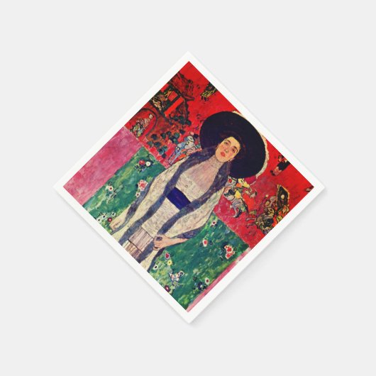 Gustav Klimt Portret van Adele Bloch-Bauer II Servet (Hoek)