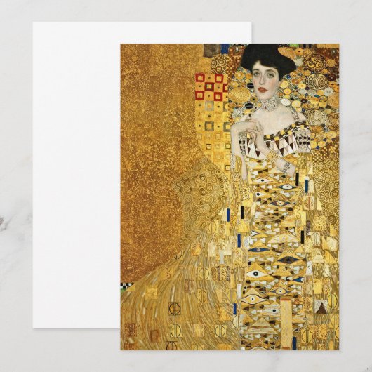 Gustav Klimt - portret van Adele Bloch Bauer Kaart (Voorkant / Achterkant)