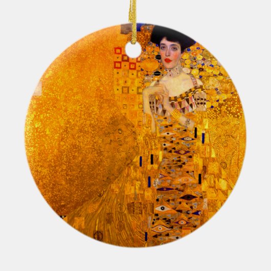 Gustav Klimt Portret van Adele Bloch Bauer Keramisch Ornament (Achterkant)
