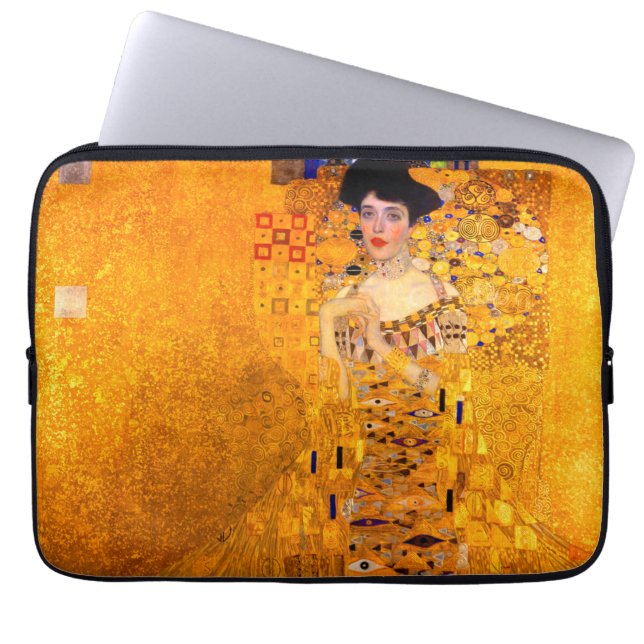 Gustav Klimt Portret van Adele Bloch Bauer Laptop Sleeve (Voorkant)