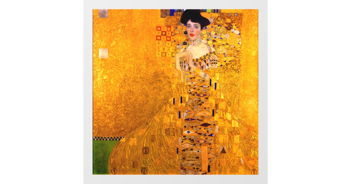 Gustav Klimt Portret van Adele Bloch Bauer Raamsticker | Zazzle.nl
