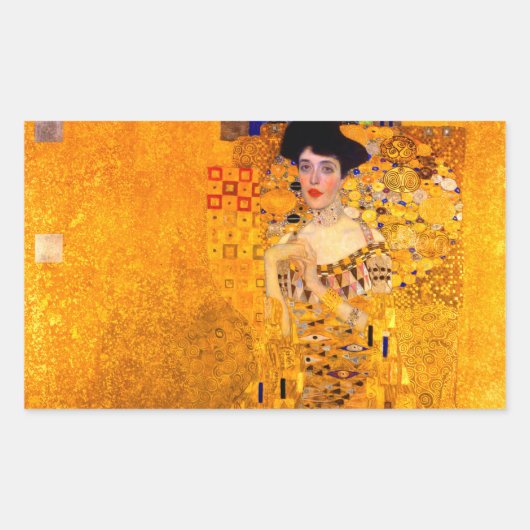 Gustav Klimt Portret van Adele Bloch Bauer Rechthoekige Sticker (Voorkant)