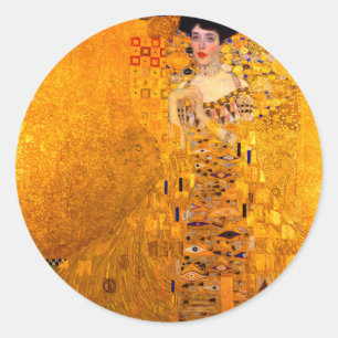Gustav Klimt Portret van Adele Bloch Bauer Ronde Sticker