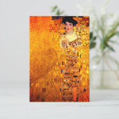 Gustav Klimt Portret van Adele Bloch Bauer RSVP Kaartje (Staand voorkant)