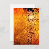 Gustav Klimt Portret van Adele Bloch Bauer RSVP Kaartje (Voorkant / Achterkant)