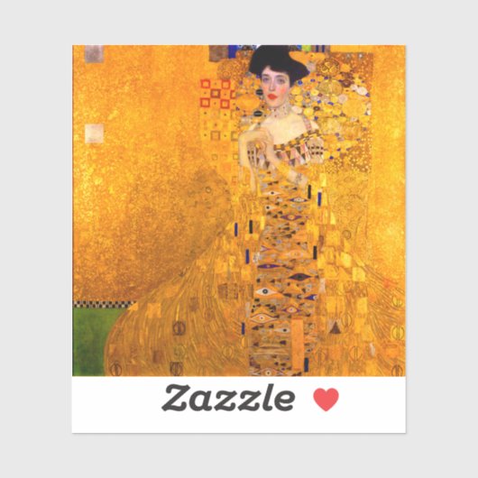 Gustav Klimt Portret van Adele Bloch Bauer Sticker (Vel)