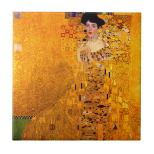 Gustav Klimt Portret van Adele Bloch Bauer Tegeltje