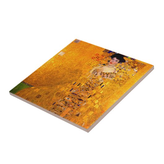 Gustav Klimt Portret van Adele Bloch Bauer Tegeltje (Zijkant)