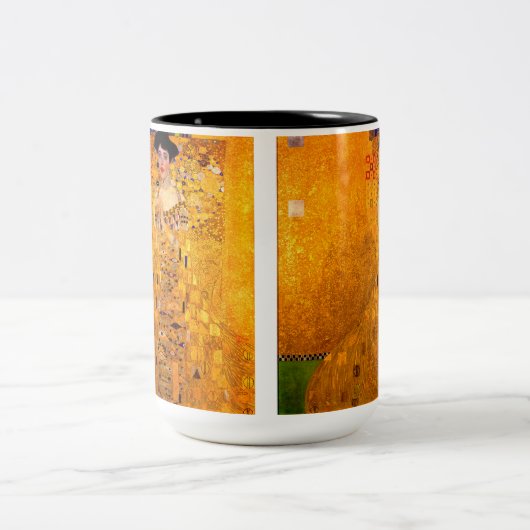 Gustav Klimt Portret van Adele Bloch Bauer Tweekleurige Koffiemok (Center)