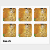 Gustav Klimt - portret van Adele Bloch Bauer Vierkante Sticker (Vel)