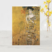 Gustav Klimt - Portret van Adele Block Bauer Kaart (Gele Bloem)