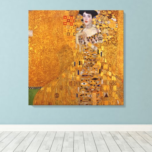 Gustav Klimt Portret van Adele GalleryHD Canvas Afdruk (Insitu (Houten vloer))