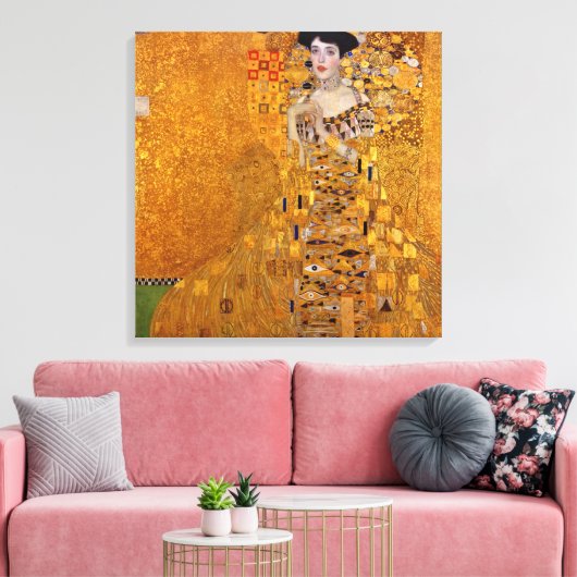 Gustav Klimt Portret van Adele GalleryHD Canvas Afdruk (Insitu (Woonkamer))