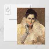 Gustav Klimt - Portret van een dame Briefkaart (Voorkant / Achterkant)