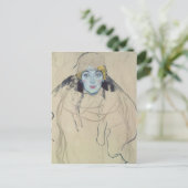 Gustav Klimt - Portret van een dame (niet afgewerk Briefkaart (Staand voorkant)