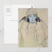 Gustav Klimt - Portret van een dame (niet afgewerk Briefkaart (Voorkant / Achterkant)