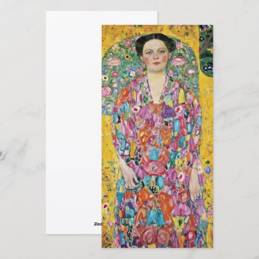 Gustav Klimt - portret van eugenia primavesi Feestdagenkaart (Voorkant / Achterkant)