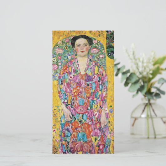 Gustav Klimt - portret van eugenia primavesi Feestdagenkaart (Staand voorkant)
