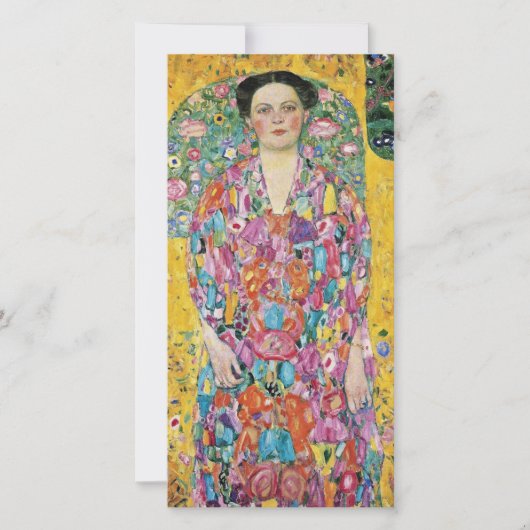 Gustav Klimt - portret van eugenia primavesi Feestdagenkaart (Voorkant)