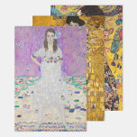 Gustav Klimt - Portretten Meesterwerken Selectie Inpakpapier Vel<br><div class="desc">Gustav Klimt - Portret meesterwerken Selectie: - Mada Primavesi - 1912-1913 - Portret van Adele Bloch-Bauer I - 1907 - Dame met Fan - 1917-1918</div>