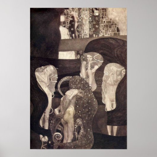 Gustav Klimt Poster ~ jurisprudentie eindtoestand (Voorkant)
